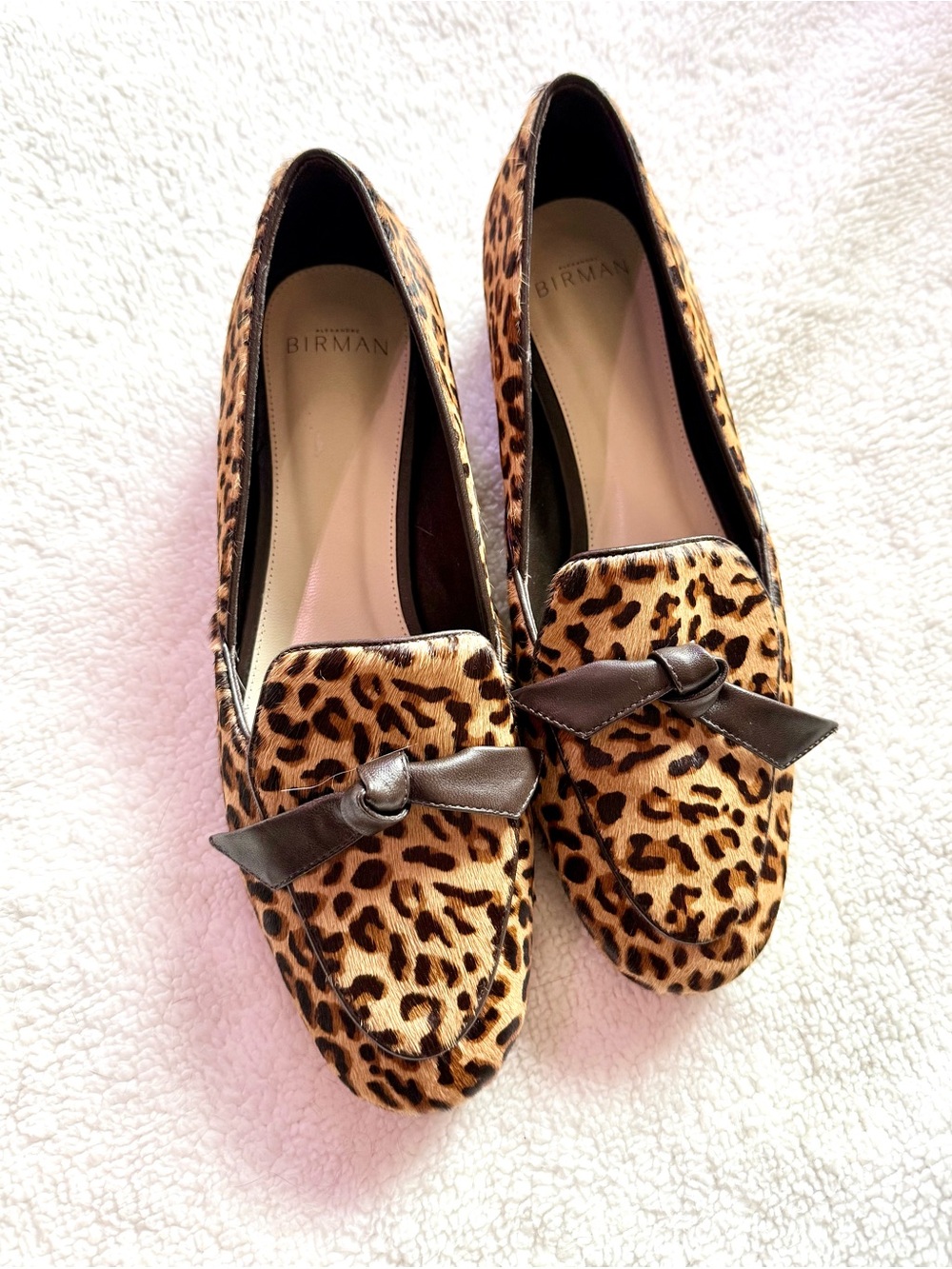 Alexandre Birman Clarita Leopard Print Bow Loafers - Brown/Black